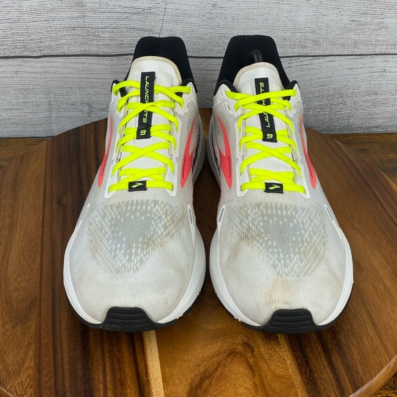 Brooks Launch GTS 9 White Pink Yellow Running Shoe 1103871D148 Men’s Size 14 main image 5